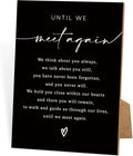 Until We Meet Again, Wedding Memorial Sign, 8x11 Black Minimalist Style by TCJIU