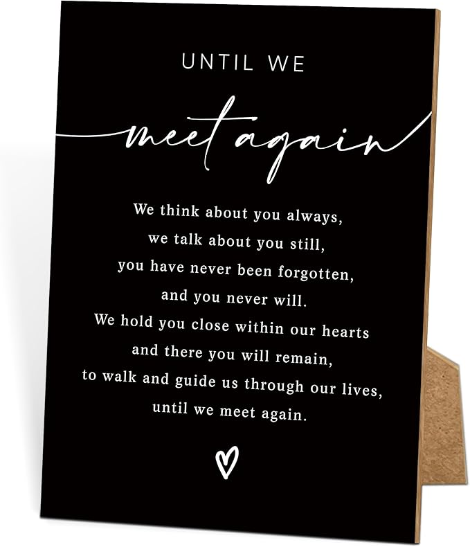 Until We Meet Again, Wedding Memorial Sign, 8x11 Black Minimalist Style by TCJIU