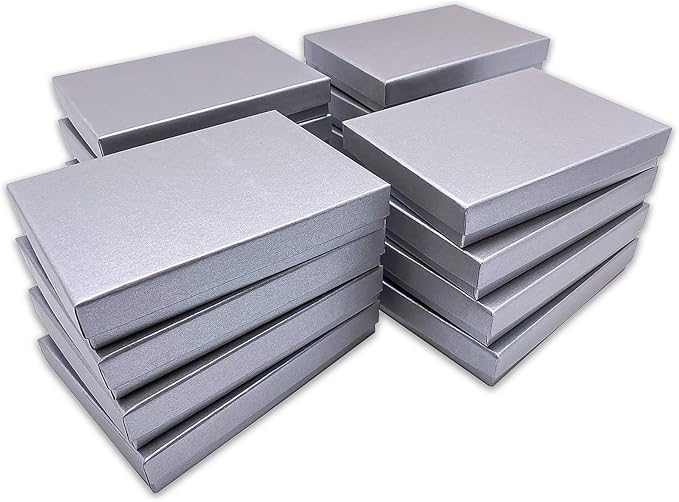 TheDisplayGuys - 25-Pack #53 Kraft Paper Cardboard Gift Boxes/Jewelry Cases w. - Image 8