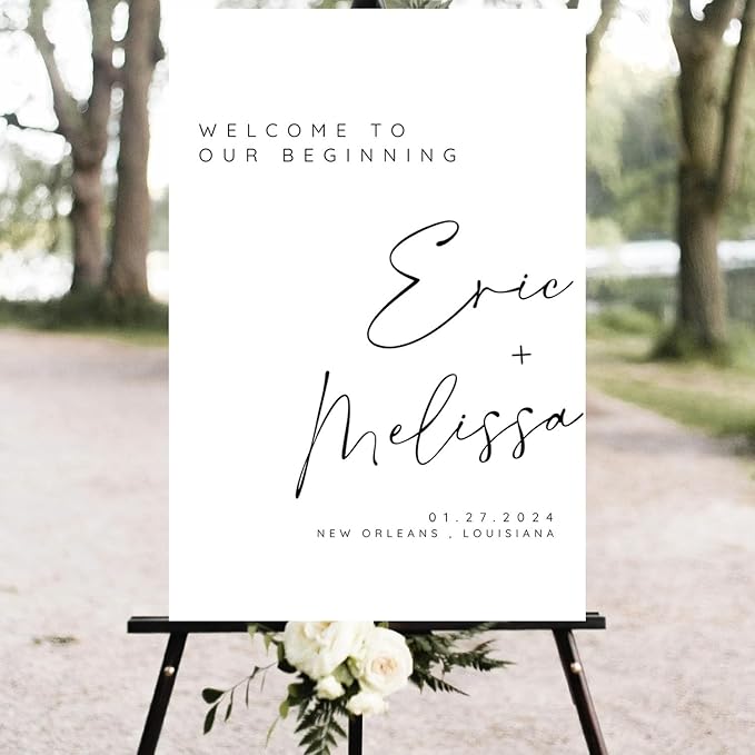 Calligraphy Wedding Welcome Signs, Welcome Sign Wedding, Customized Wedding - Image 2