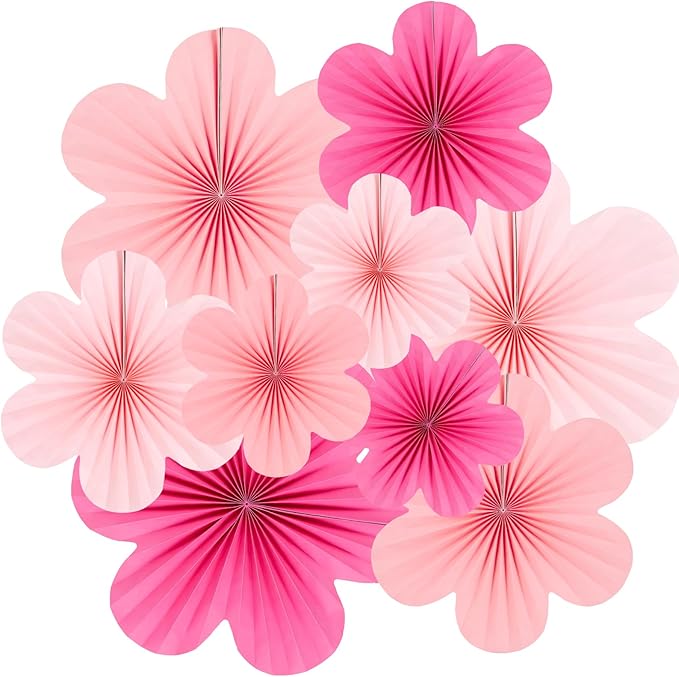 Easy Joy Hot Pink Paper Flowers Decorations by EasyJoy