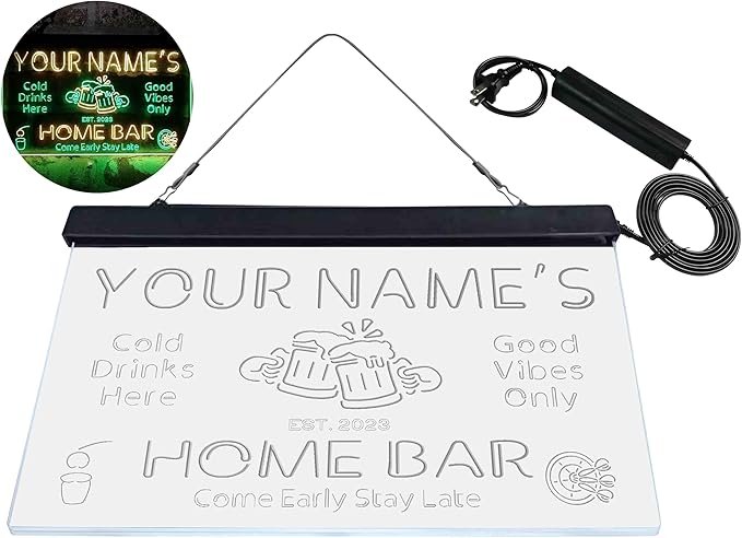 ADVPRO Personalized Your Name Custom Home Bar Beer Established Year Dual Color - Image 9