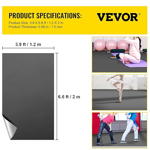 VEVOR Dance Floor, 6.6x3.9ft Dance Floor Roll, 0.06in Thick PVC Vinyl Dance - Image 7