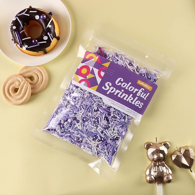 Purple Sprinkles For Cake Decorating, Ice Cream Topper, Dreamy purple Cake - Image 6