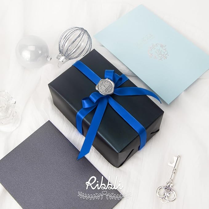Ribbli Royal Blue Satin Ribbon Double Faced Satin 1/2 Inch x Continuous 100 - Image 2