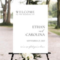 Personalized Wedding Welcome Sign, 18 inches x 12, Vintage Style, Customizable by Unknown