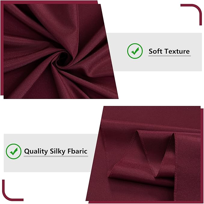 MYSKY HOME Burgundy Backdrop Curtains - Image 6