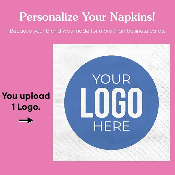 Big Dot of Happiness Custom Logo Party Napkins, Personalized Corporate Branded - Image 5