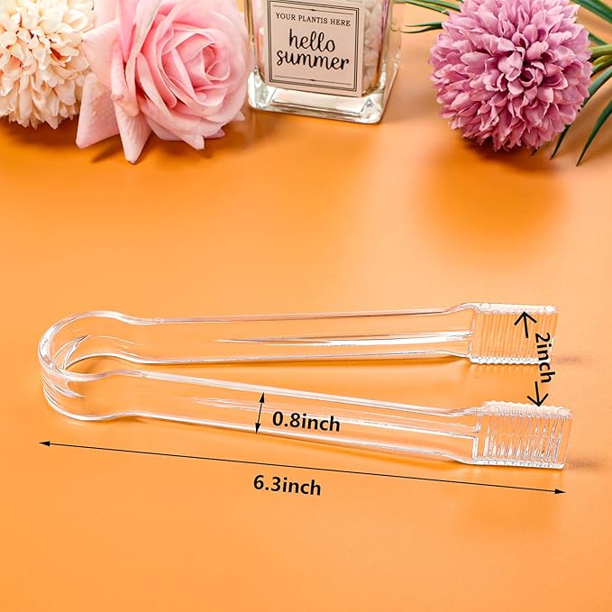 Roshtia 12 Pcs Plastic Serving Tongs Mini Kitchen Tongs Utility and Plastic - Image 3