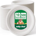 JOLLY CHEF Compostable Heavy Duty Plates   Eco-Friendly Disposable by JOLLYCHEF