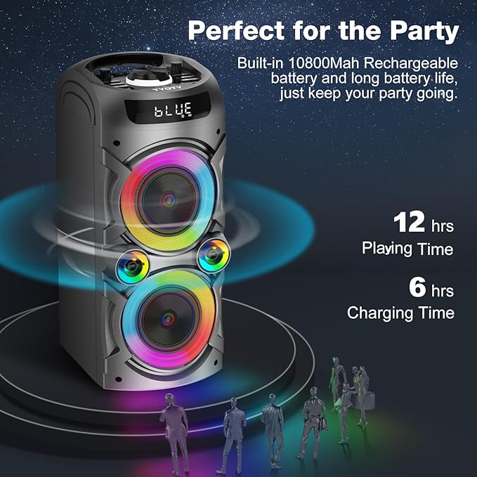 Portable Bluetooth Speaker 100W Big Powerful Wireless Boombox TWS Pairing Loud - Image 4