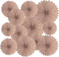 20 Pcs Brown Hanging Paper Fan, Hanging Honeycomb Round Paper Fans by Zankubom