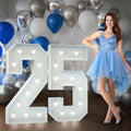Marquee Numbers 4 Feet Tall Big Light Up Numbers 25th Birthday Decorations by Letsmakeitimpressive