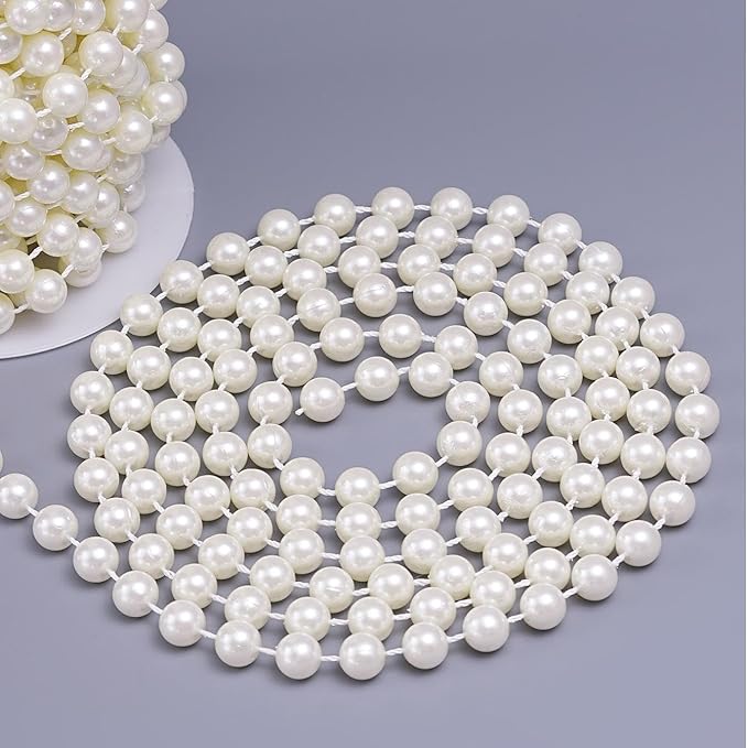 11 Yards/33Feet Pearl Garland Craft String Pearls, Faux Pearl - Image 4