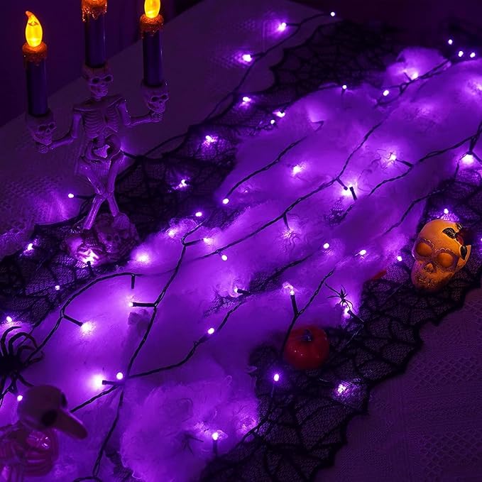 YEGUO 66ft 200 LED Purple Halloween Lights Outdoor Waterproof, 8 Modes Twinkle - Image 7