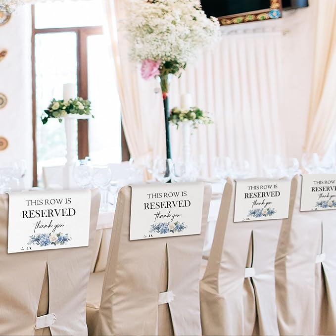 Reserved Seating Chair Signs, This Row Is Reserved Pew Cloths Seating - Image 4