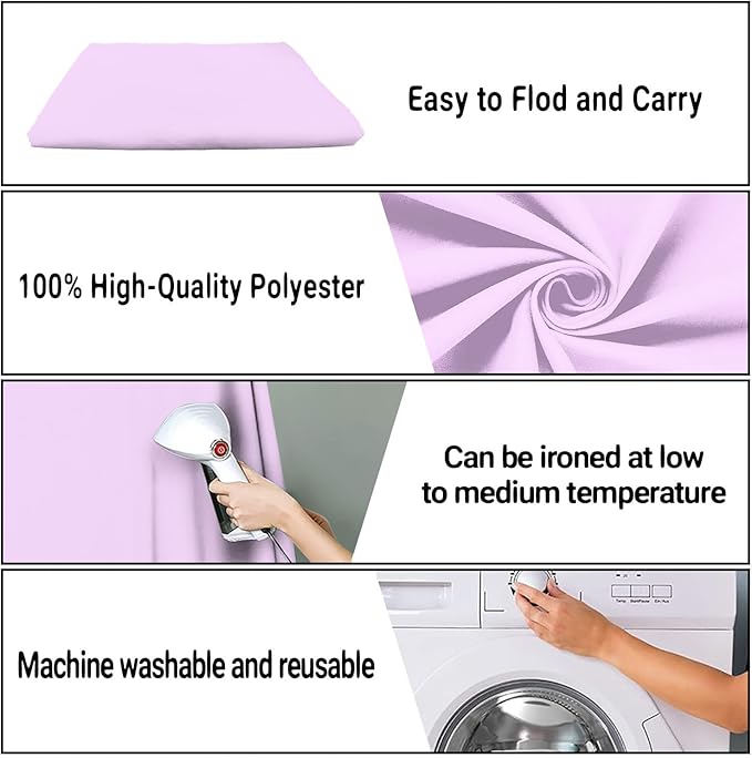 Light Purple Portrait Backdrop 8x10ft Zoom Meeting Photo Studio Shooting Props - Image 7