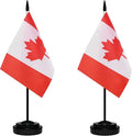 Canada Canadian Deluxe Desk Flag Set Small Mini Miniature CA Canadian Table by tibijoy