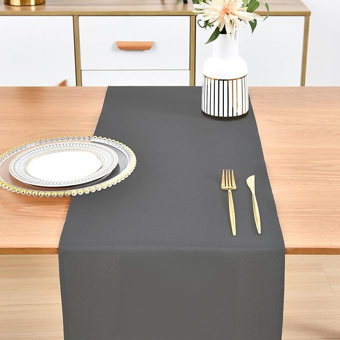 Farmhouse Grey Table Runner Dining Table Runners 72 Inches Long Coffee Table - Image 7