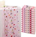 BINBE 12pcs Daisy Fall Table Runner Embroidery Gauze 10FT Florals Seasonal by BINBE