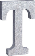 TONIFUL 8 Inch Silver Glitter Letter T Table Centerpiece A-Z Silver Birthday by TONIFUL