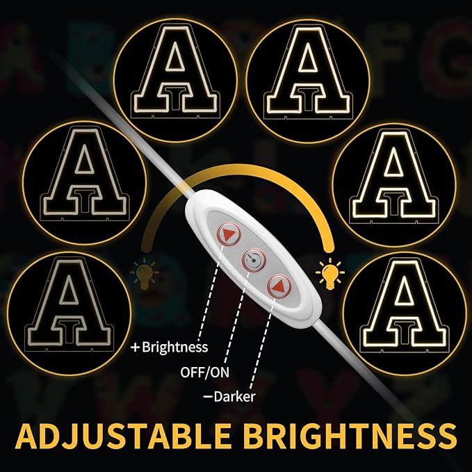 Light Up Letters A, Led Marquee Letter Lights Neon Sign, 13.9" Height - Image 3