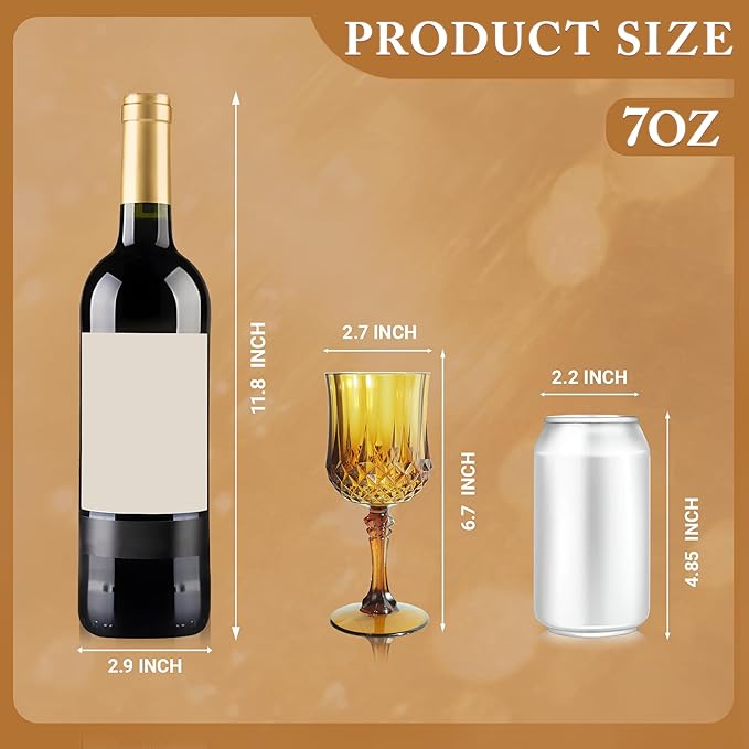 Plastic Wine Glasses，Plastic Goblets Vintage Style Cordial Drinking Glasses - Image 3