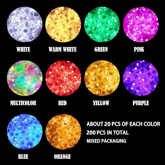 Aogist 200pcs 10-Colors Mini Lights - Image 6