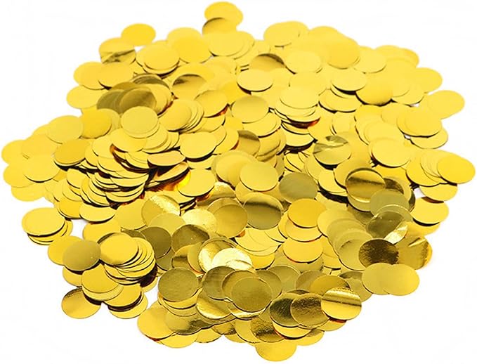 Gold Foil Confetti, Round Dots Glitter Table Confetti, Sparkling by Tim%26Lin