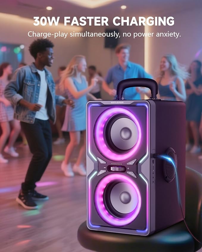 Hotlemon Large Bluetooth Speaker: 240W Peak Powerful Loud Sound - Image 7