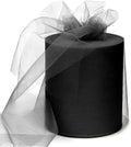 6" x 200 Yards Black Tulle Fabric Rolls by GCVOPTON