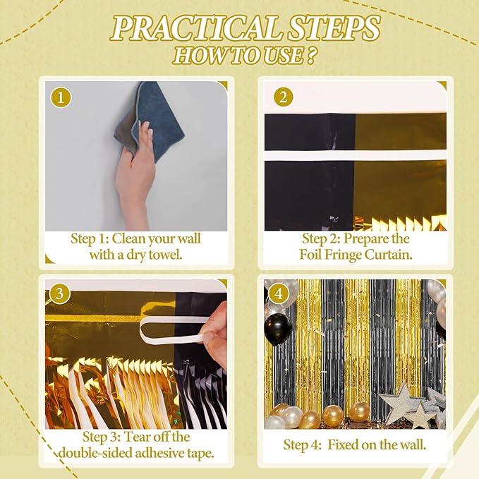 3 Pack Foil Fringe Backdrop - Image 2