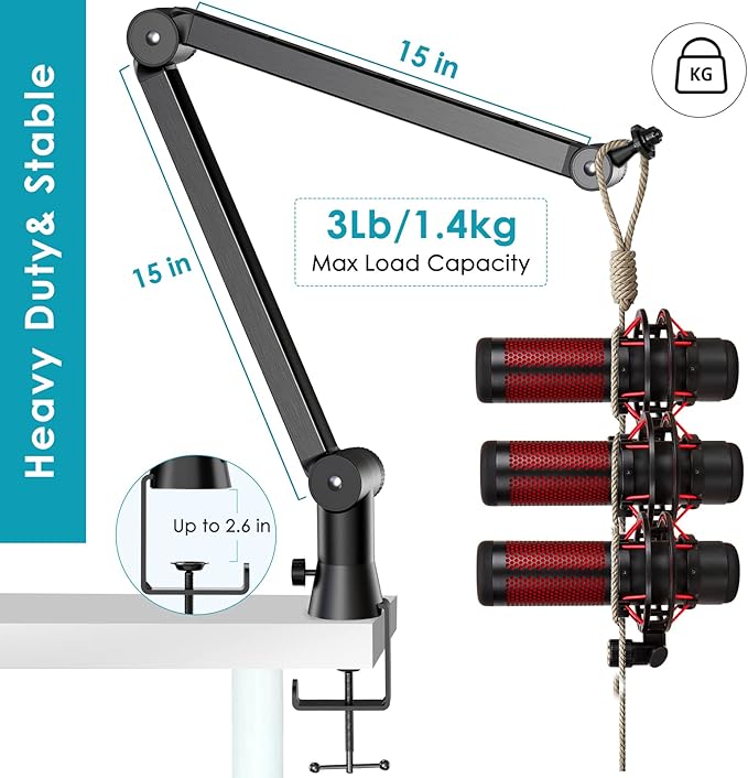 Mic Boom Arm Stand Compatible - Image 5