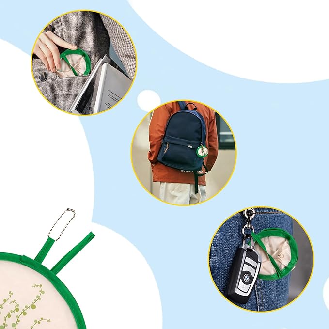 4 Styles Animal Flowers Round Foldable Hand Fan Japanese Foldable Fan Handheld - Image 4