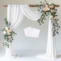 Wokceer Wedding Arch Draping Fabric 3 Panels 28.7" x 20FT White Drapes Sheer by Wokceer