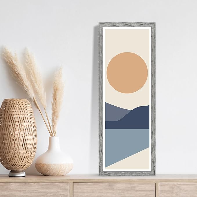 12x36 Picture Frame 2 Packs, Real Glass and Grey Wood Frame, Display Collage - Image 4