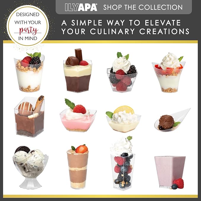 Ilyapa 3oz Plastic Dessert Cups - Image 6