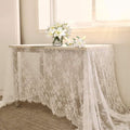LuoluoHouse 2 Pack 60 x 120 Inch White Lace Rustic Table Cloths Vintage by LuoluoHouse