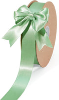 LaRibbons Sage Green Ribbon 1 Inch 25 Yards Luxury Double Faced Green Silk by LaRibbons