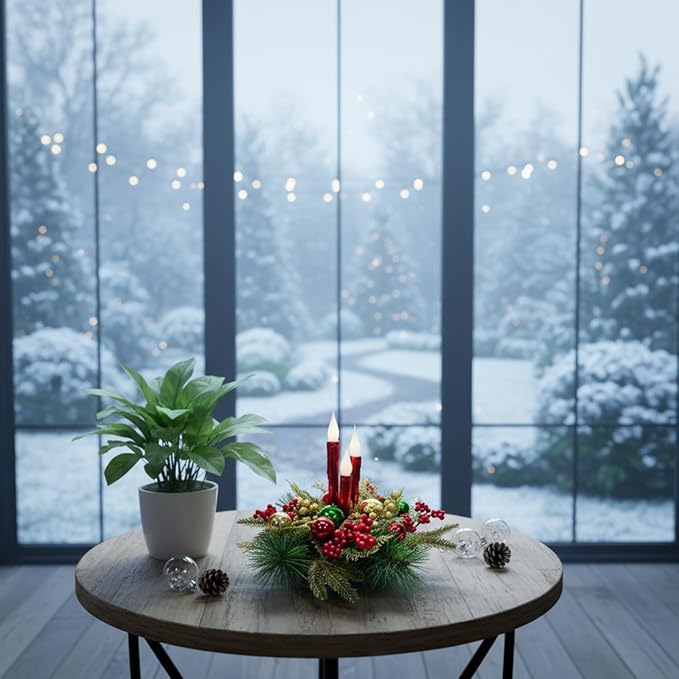 Christmas Floral Arrangement Centerpiece - Image 6