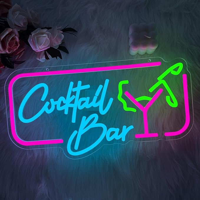 Cocktail Bar Neon Sign, Cocktail Vintage LED Neon Light Signs - Image 7