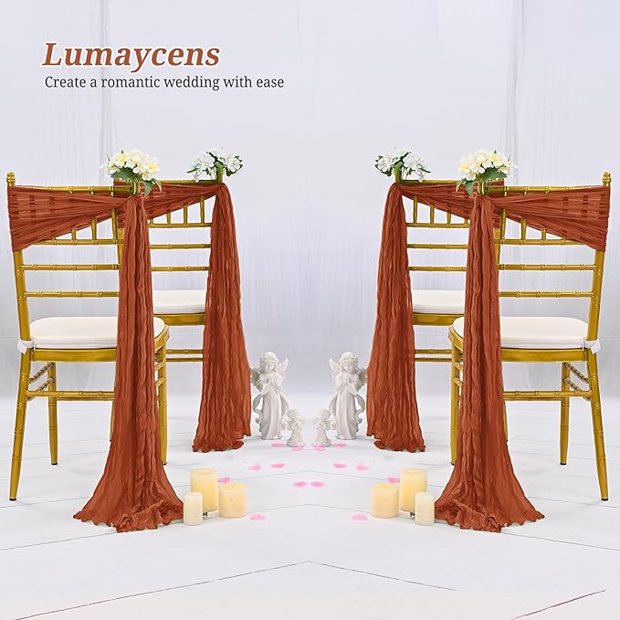 50 Pcs Cheesecloth Aisle Decorations Sashes - Image 6