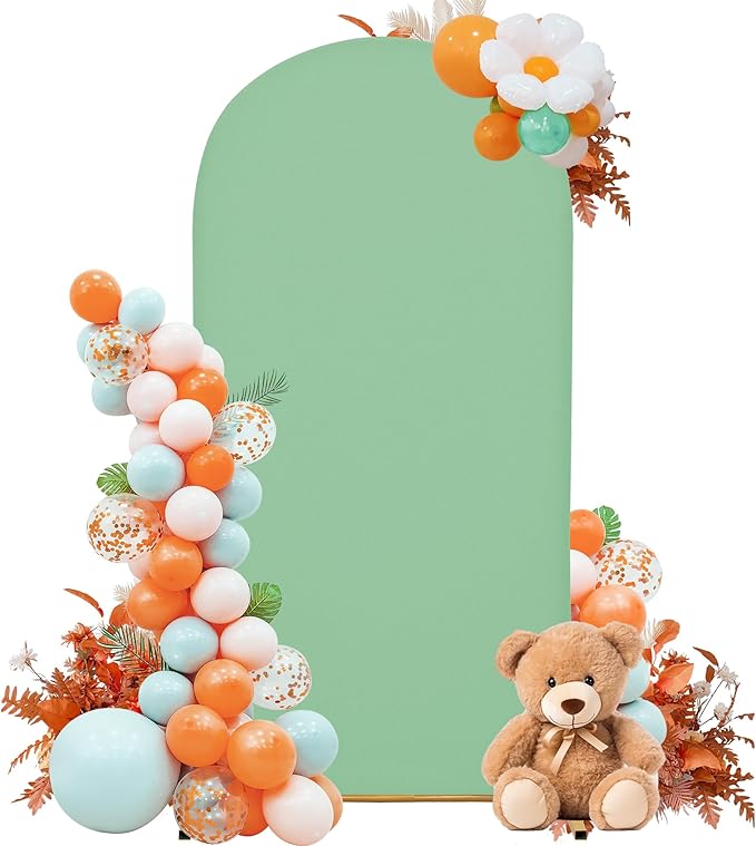 Wedding Arch Cover 5FT Arch Backdrop Cover Spandex Fitted Arch Cover by Unknown