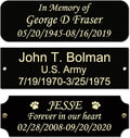 3" W x 1" H Personalized Custom Engraved Solid Brass Plate Frame Name Label Art by NEMOCI