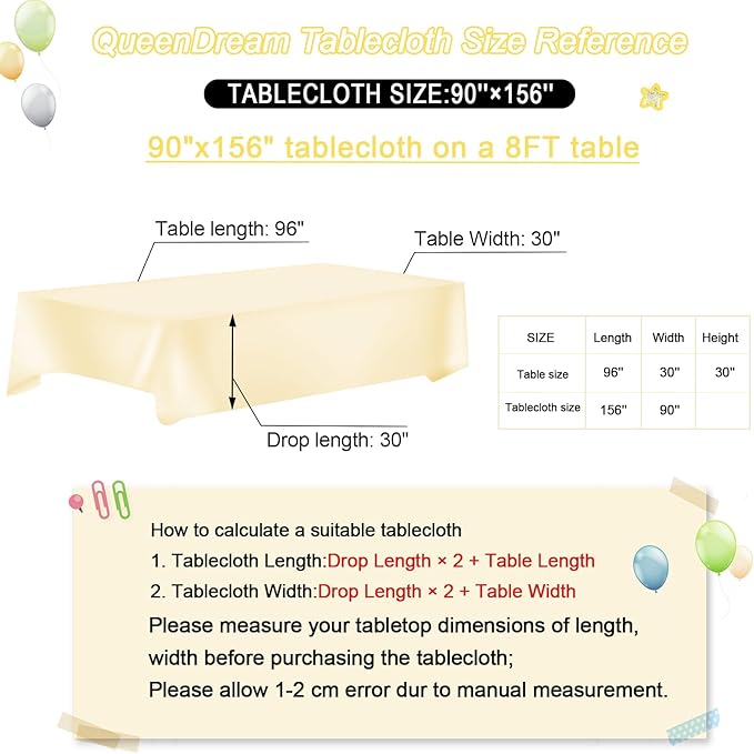 QueenDream Glitter Gold Tablecloth - Image 6