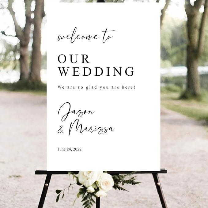 Welcome To Our Wedding Vertical Wedding Welcome Signs, Welcome Sign Wedding - Image 4