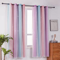 FANLI Ombre Rainbow Blackout Curtains by FANLI