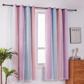 FANLI Ombre Rainbow Blackout Curtains by FANLI