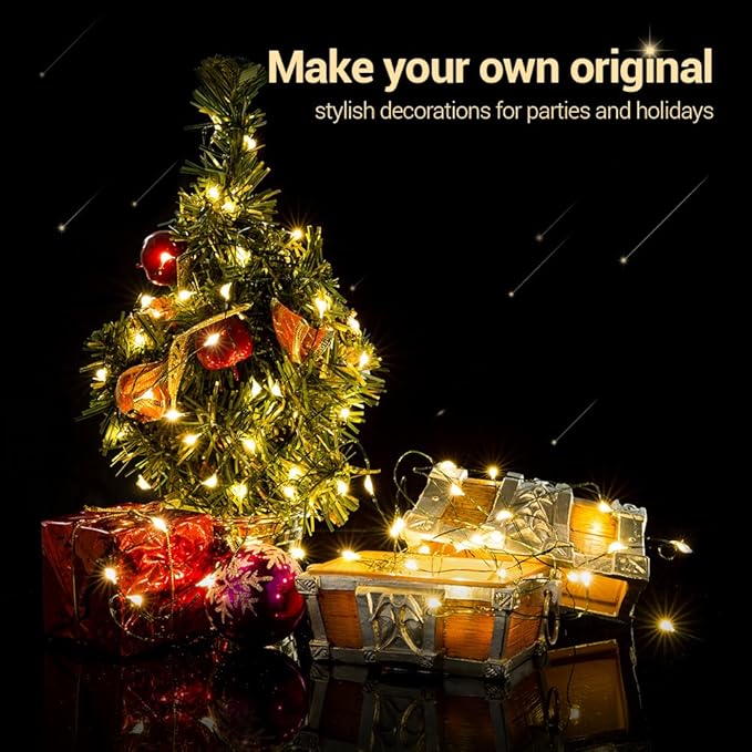 MASHANG Christmas Lights Battery String Lights 33FT 100 Micro LEDs Starry - Image 8