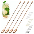 4 Pcs Bar Spoon Cocktail Mixing Spoon Set – Rose Gold Spoons by TheLittleGreenChange